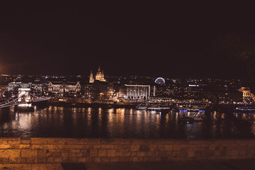 Fototapeta na wymiar View of Budapest at night, Hungary