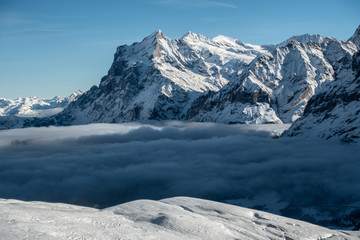 Wetterhorn, Nebelmeer Winter 