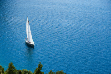 Luxury yacht boat at sea