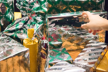 many packaged gift boxes