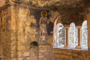 fresco painting in the Basilica of St. Nicholas, Mira