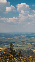 Smartphone HD wallpaper of beautiful view at Hohenbogen summit - Bavaria - Germany