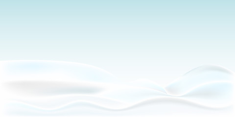 Realistic snowdrift isolated. Vector illustration with snow hills. Winter snowy landscape.