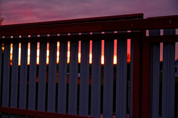 colorful sunset in summer in the countryside