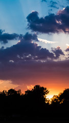 Smartphone HD wallpaper of beautiful sunset near Plattling - Isar - Bavaria - Germany