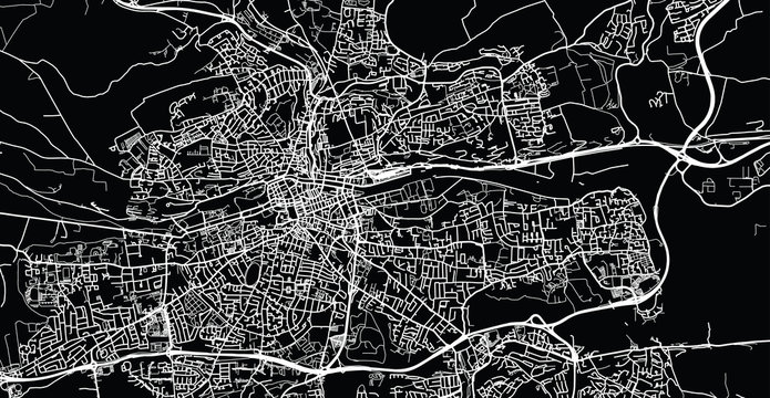 Urban Vector City Map Of Cork, Ireland