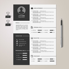 Black CV Design Template