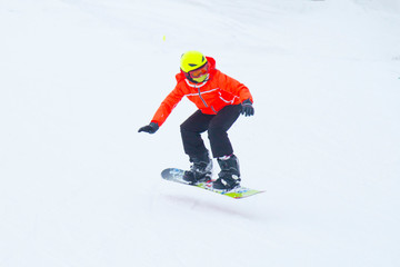 Fototapeta na wymiar Snowboarding Snowboard Snowboarder 