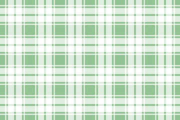 Plaid, tartan, check pattern green and white. Design for wallpaper, fabric, textile, wrapping. Simple background