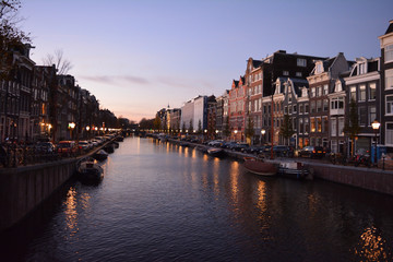Naklejka premium kanał w amsterdamie