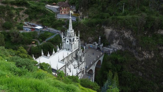 Las Lajas Sanctuary, elevated view, Narino Departmant, Colombia