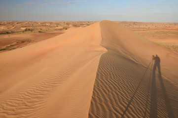 Fotograf in der Sandwüste