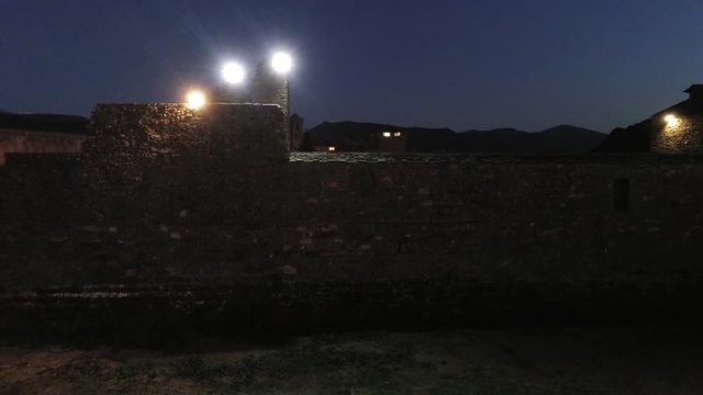 Ainsa. Village of Huesca. Aragon ,Spain. 4k Drone Video
