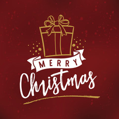 Merry Christmas typography.