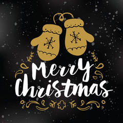 Merry Christmas typography.