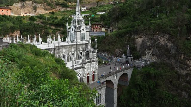 Las Lajas Sanctuary, elevated view, Narino Departmant, Colombia