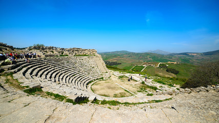 antyczny amfiteart w Segesta, Sycylia