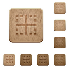Inner borders wooden buttons