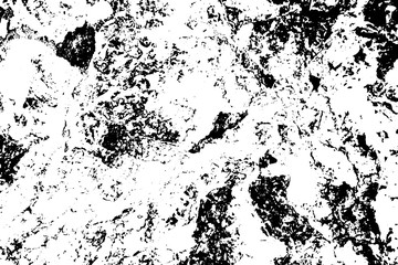 Black on white messy texture. Aged tree bark surface. Distressed vector overlay for vintage effect. Grainy surface.