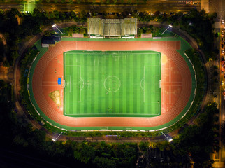 Aerial view of a soccer