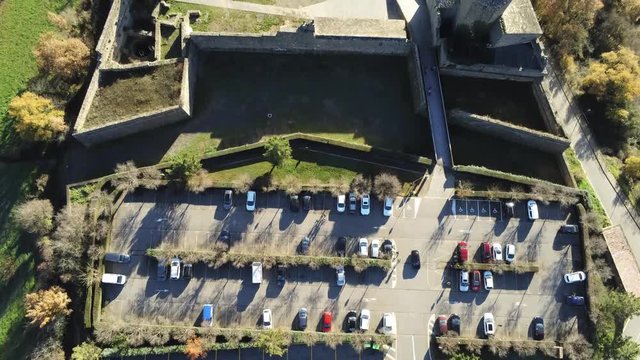 Ainsa. Village of Huesca. Aragon ,Spain. 4k Drone Video