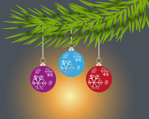 Vector christmas tree decoration elements