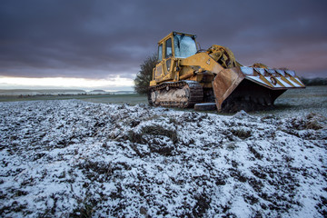 Bagger beim überwintern in Aasen  © Volker Loche