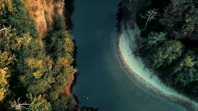 Travel nature footage over Vancouver Island in British Columbia: Sooke river, otters, bridges, cliffs, and Port Renfrew with DJI Mavic Pro drone.