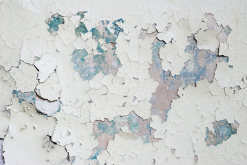 Wall with cracked paint