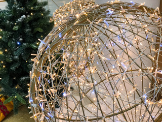 Interior Christmas decorations at the mall