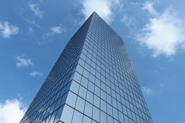 Fototapeta na wymiar Low angle view of modern skyscraper