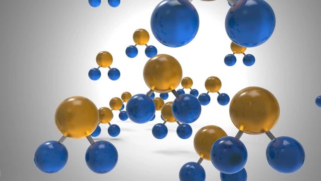 Animation of  water molecules build in 3ds max. Its a science related animation clip.