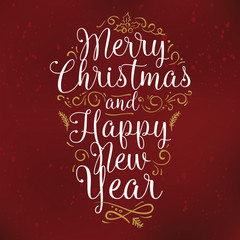 Merry Christmas typography.