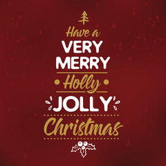 Merry Christmas typography.