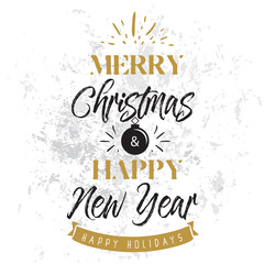 Merry Christmas typography.