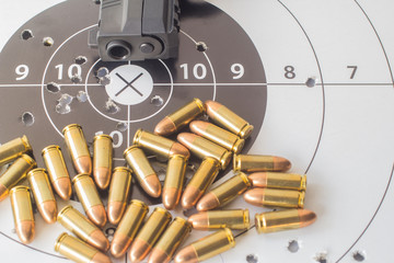 pistol, ammunition, target, weapon,  gun,