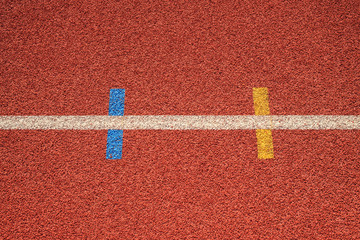 top view racing run way track perspective line view.