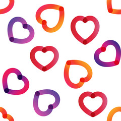 Love Actually vector colorful trendy seamless pattern