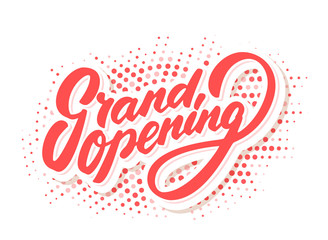 Grand opening banner.