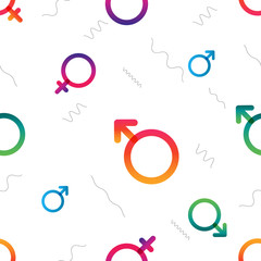 Love Actually vector colorful trendy seamless pattern