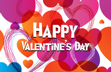 Valentine greeting card in trendy colortransition style