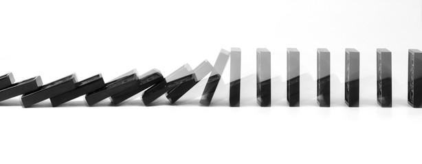 Dominoes falling