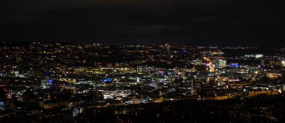Panorama at night from Stuttgart