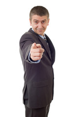 businessman pointing