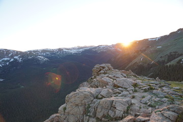 Naklejka premium Rocky Mountain Sunset