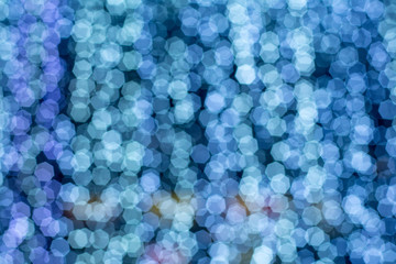 BLUE abstract bokeh background with glitter lights for Christmas and New year