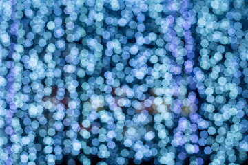 BLUE abstract bokeh background with glitter lights for Christmas and New year