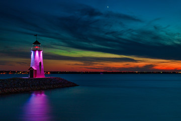 lighthouse at sunset