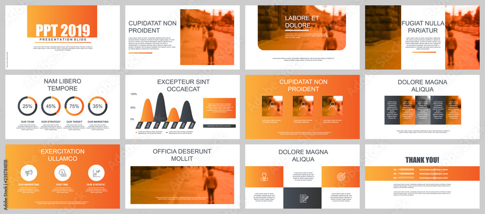 Poster business presentation slides templates from infographic elements. can be used for presentation, flye