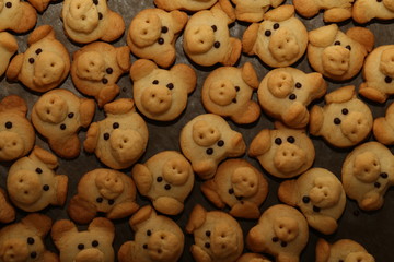 Obraz premium Cookies are baked for the Christmas party